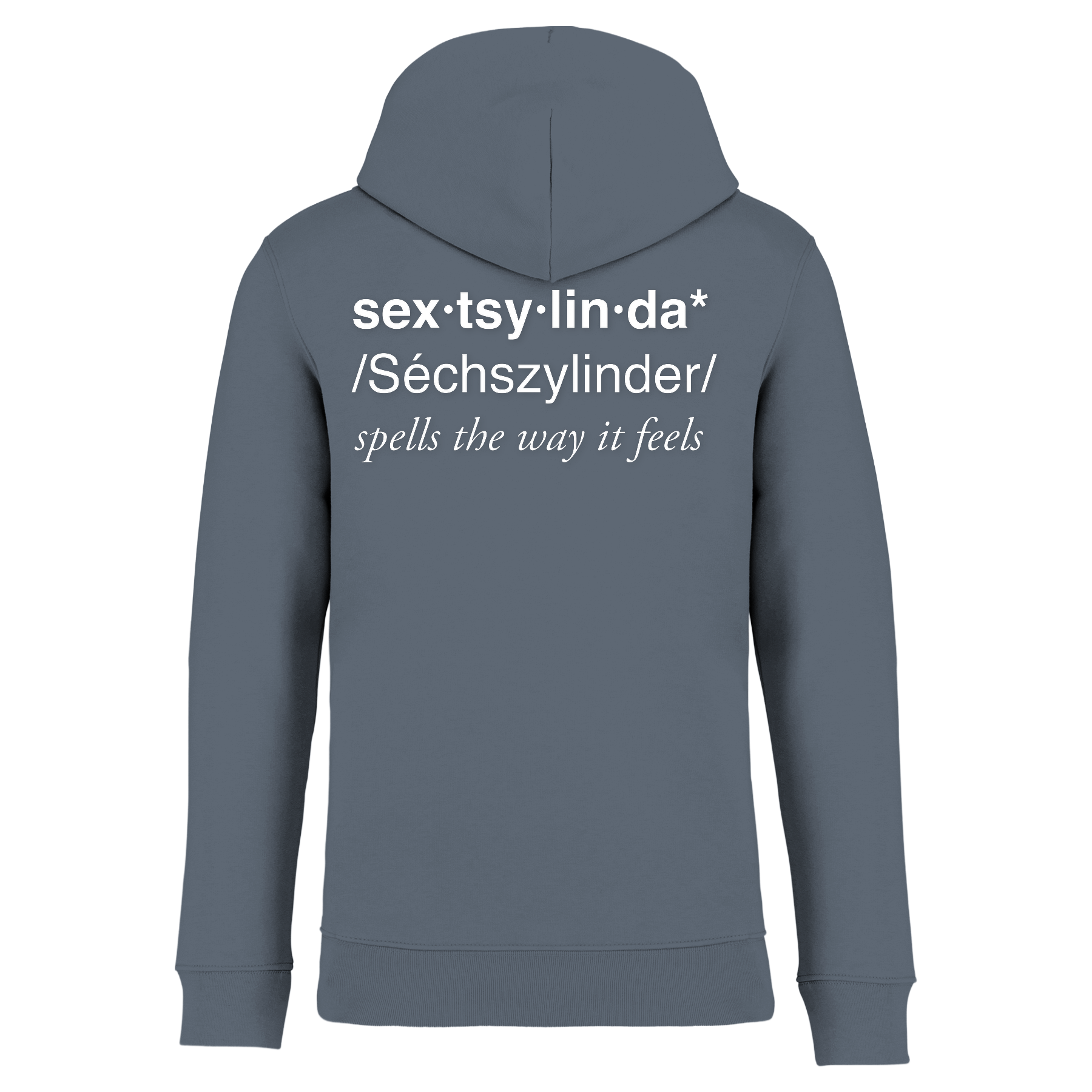 Sextsylinda Hoodie Mineral Grey Rückseite