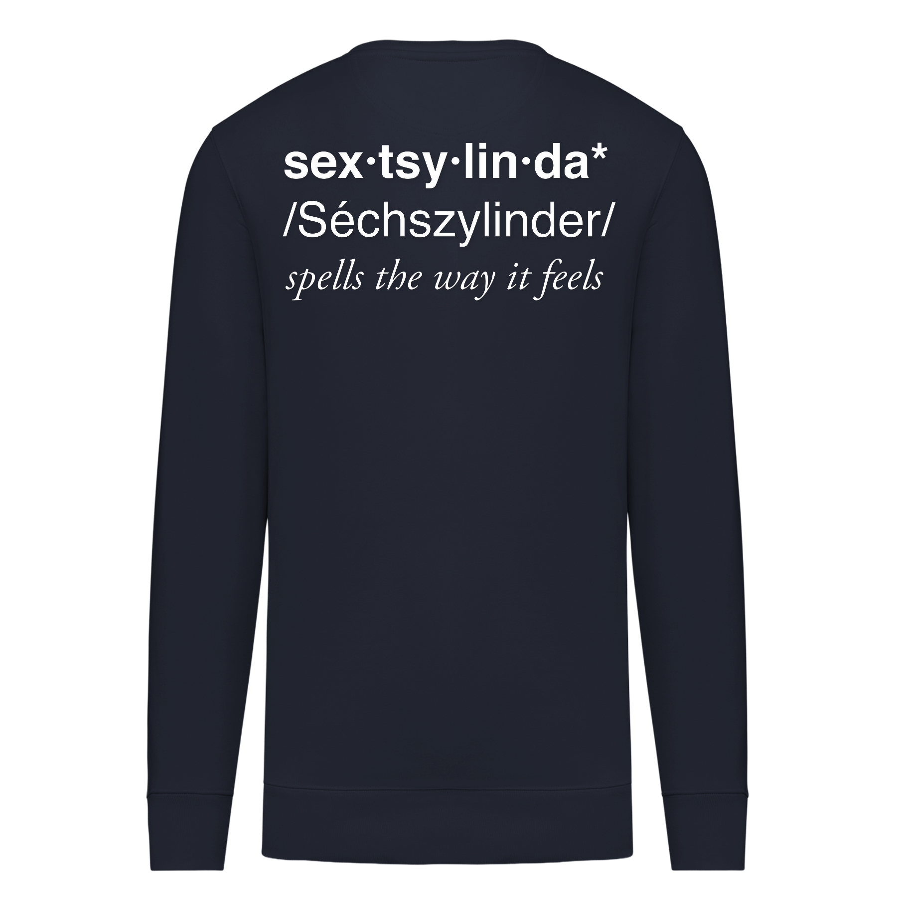 Sextsylinda Sweater Navy Blue Rückseite