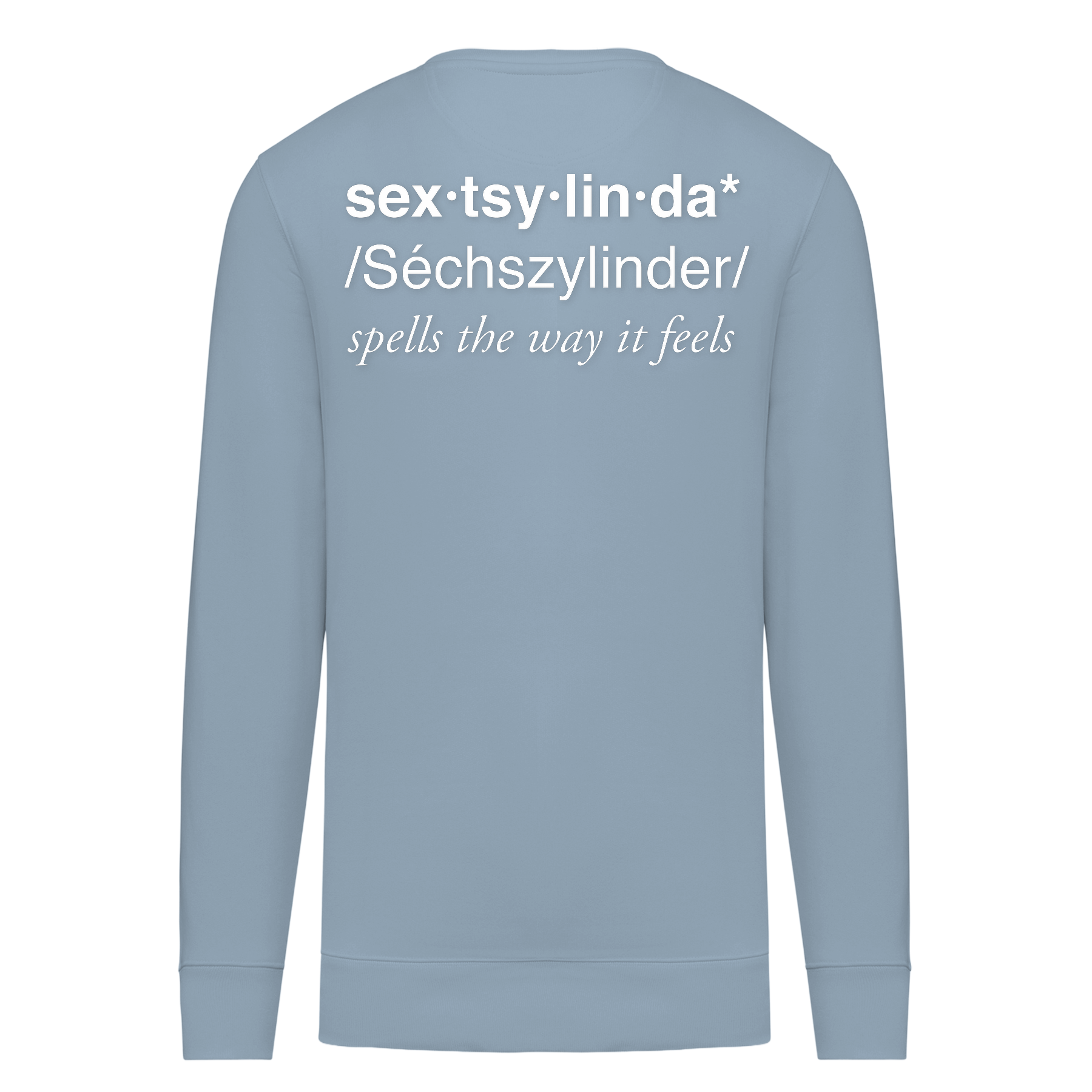 Sextsylinda Sweater Aquamarine Rückseite