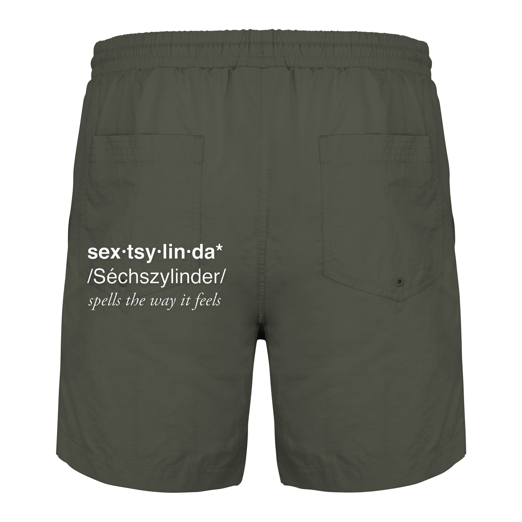Swim Shorts Organic Khaki Rückseite