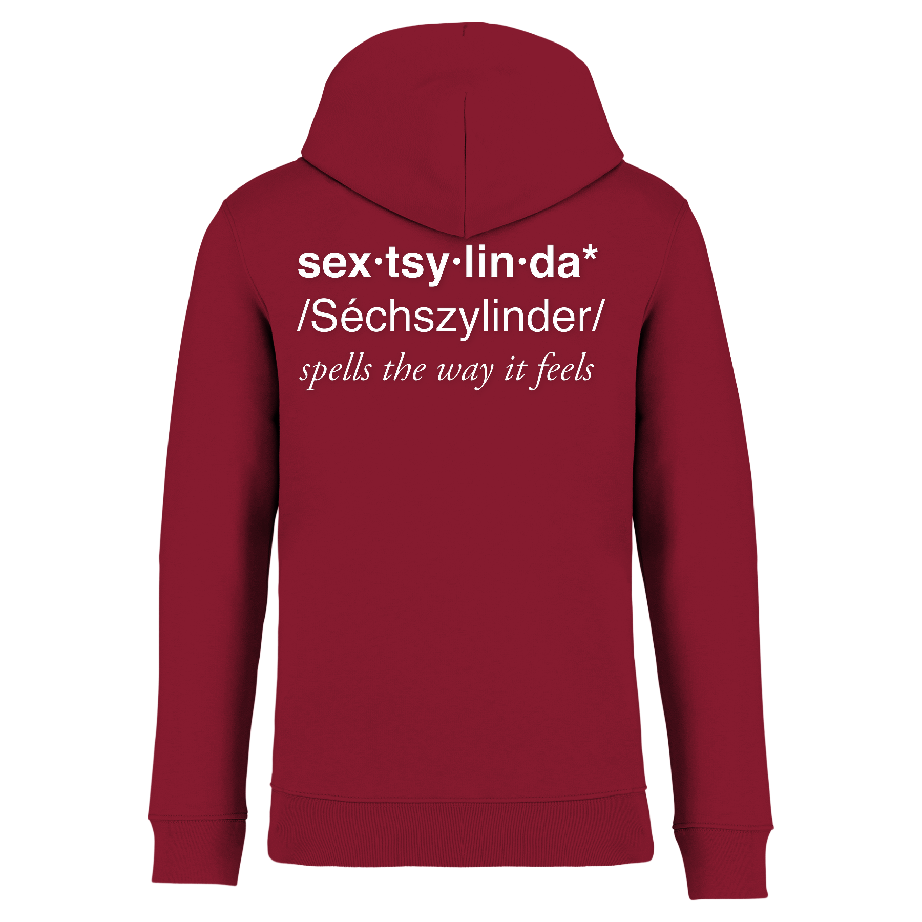 Sextsylinda Hoodie Hibiscus Red Rückseite