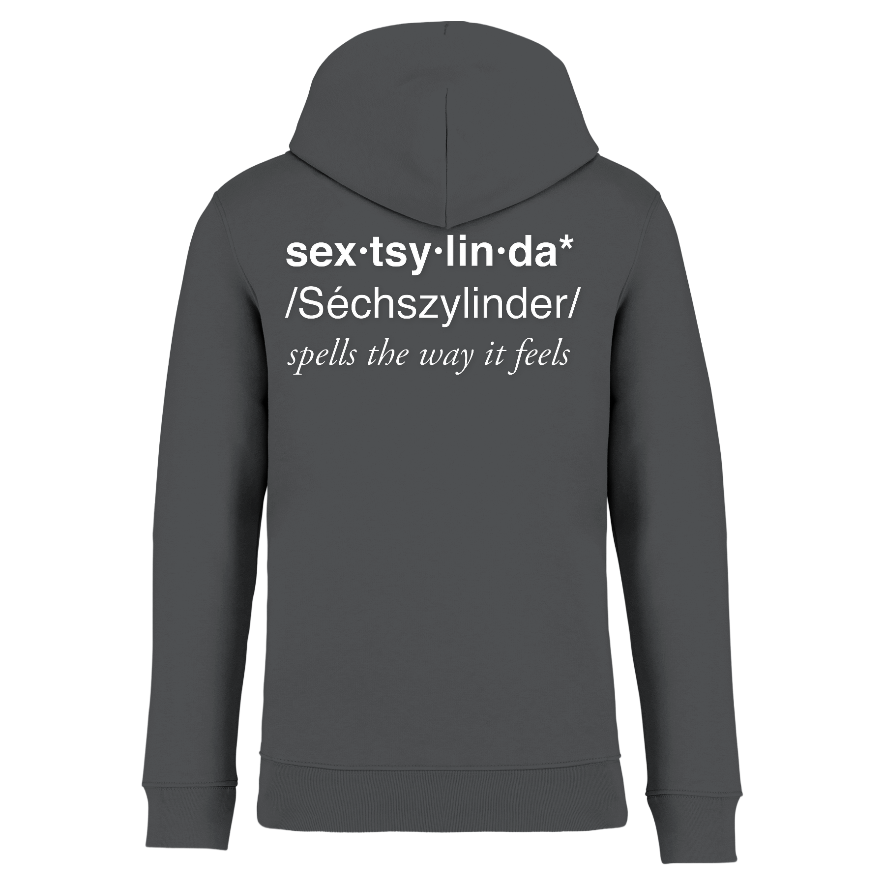 Sextsylinda Hoodie Iron Grey Rückseite