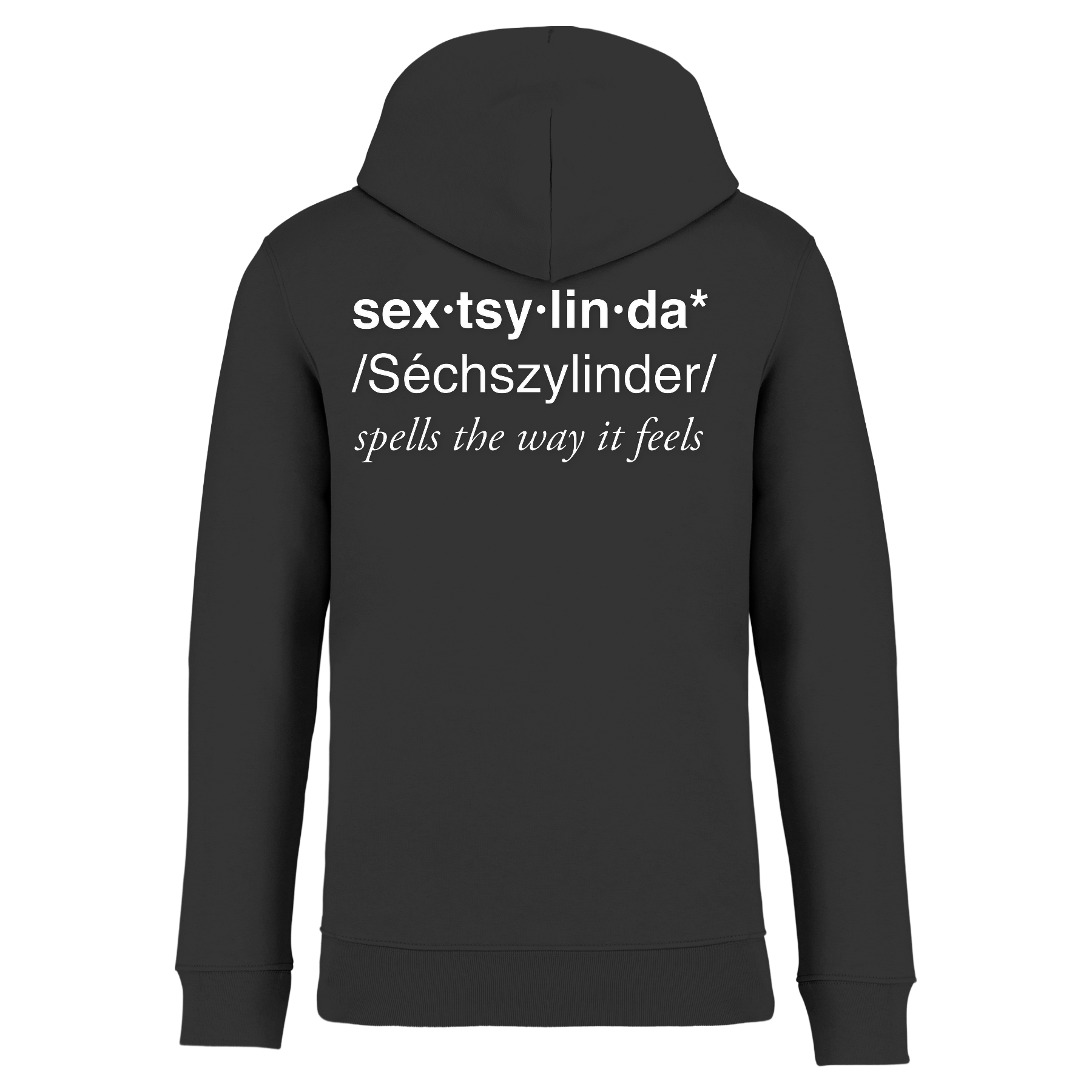 Sextsylinda Hoodie Black Rückseite
