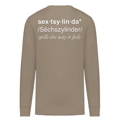 Sextsylinda Sweater Wet Sand Rückseite