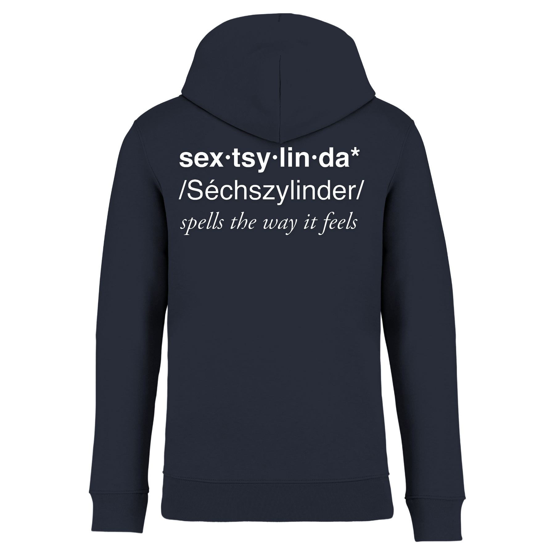 Sextsylinda Hoodie Navy Blue Rückseite