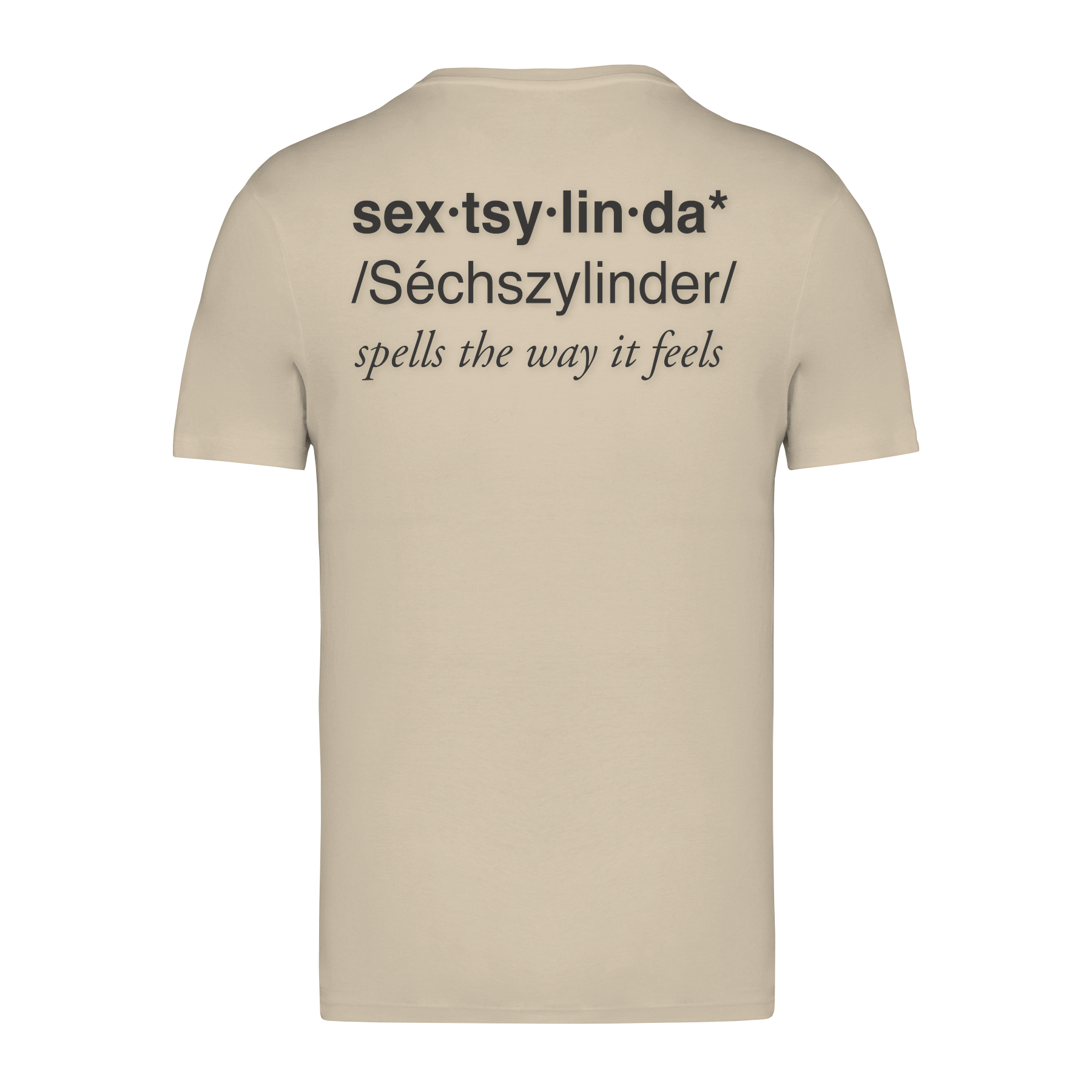 Sextsylinda Shirt Raw Natural Rückseite