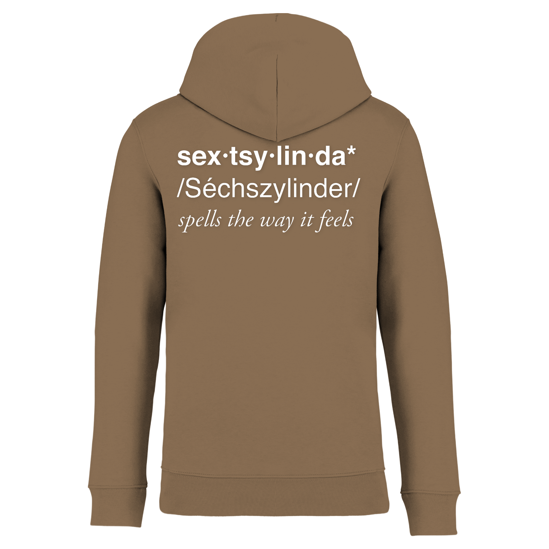 Sextsylinda Hoodie Dark Camel Rückseite