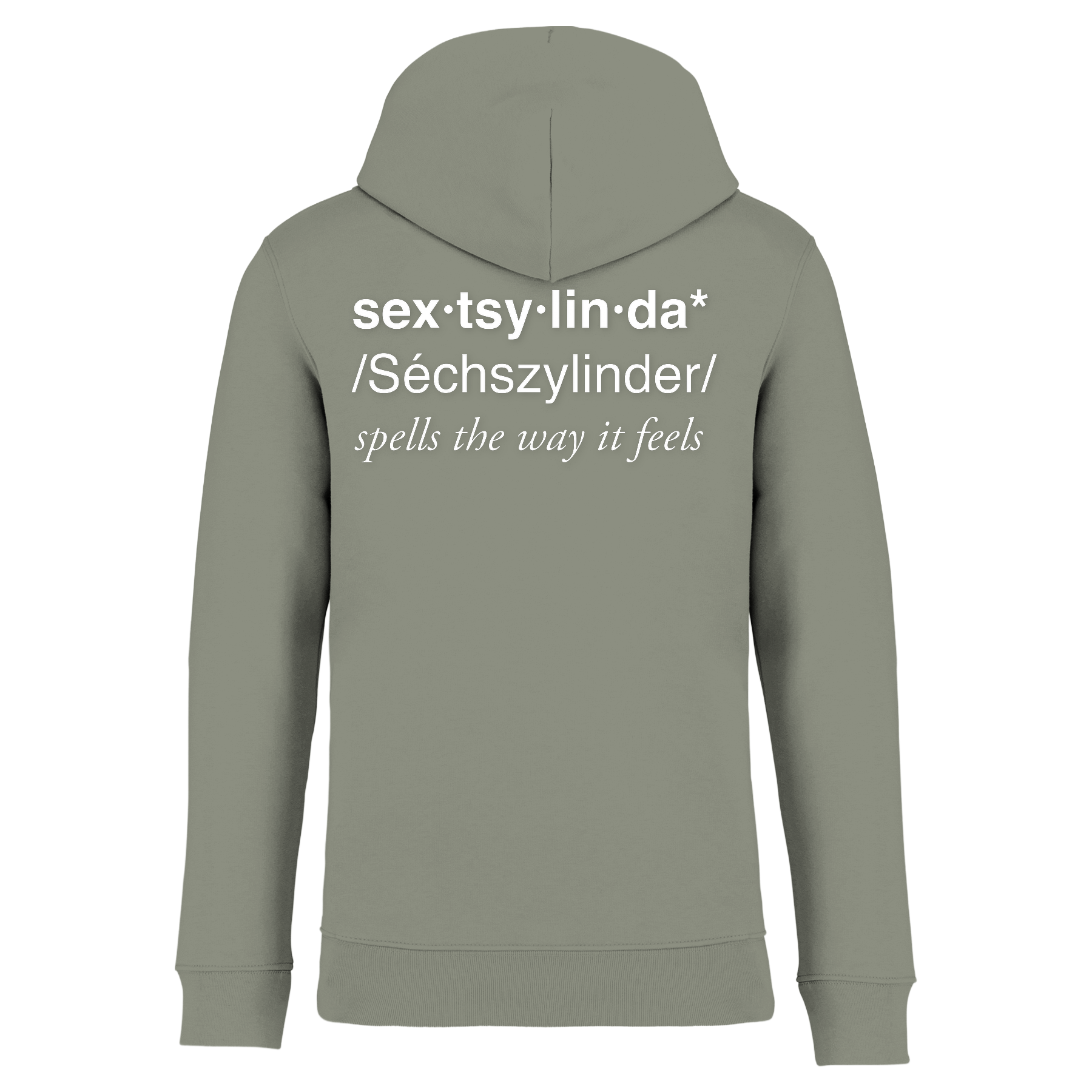 Sextsylinda Hoodie Almond Green Rückseite