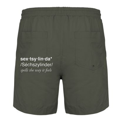 Swim Shorts Organic Khaki Rückseite