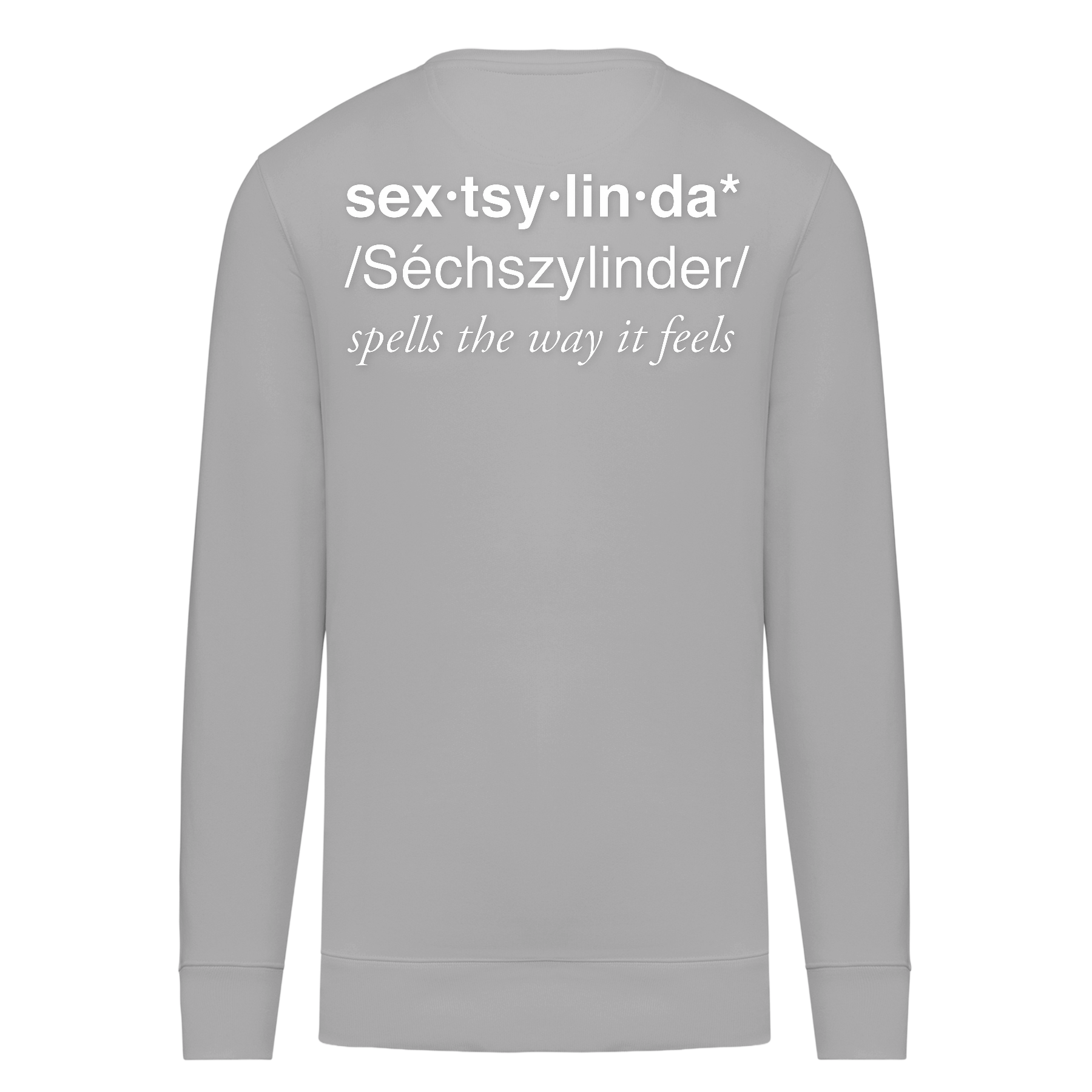 Sextsylinda Sweater Moon Grey Heather Rückseite
