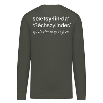 Sextsylinda Sweater Organic Khaki Rückseite