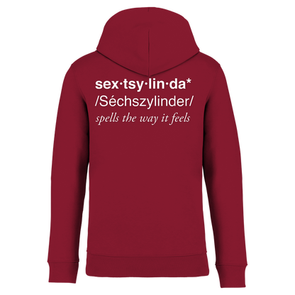 Sextsylinda Hoodie Hibiscus Red Rückseite